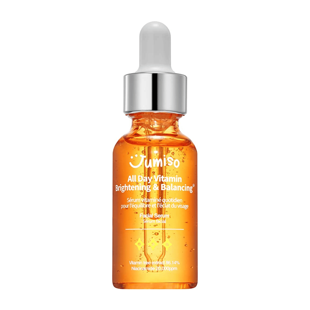 Bild av JUMISO - All Day Vitamin Brightening & Balancing Facial Serum 30ml med en enkel bakgrund. Denna produkt är ett ansiktsserum som hjälper till att ge huden lyster och balans.